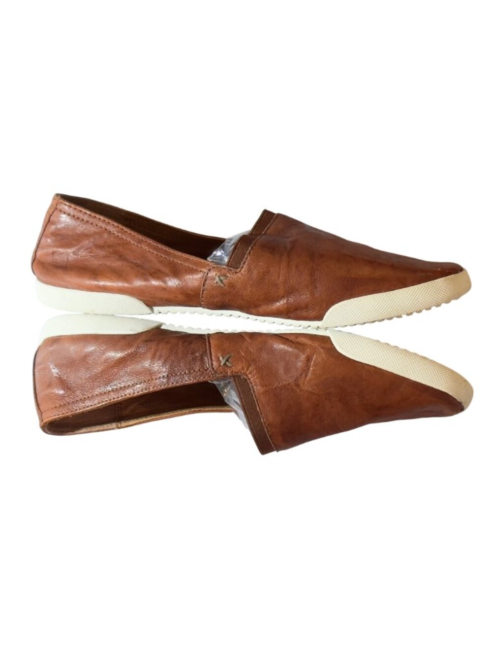 FRYE Melanie Women's Slip On Leather Shoes 9M Brown With Rubber Sole - Picture 6 of 10